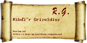 Ribár Grizeldisz névjegykártya